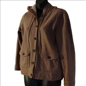 Lauren Ralph Lauren petite hooded top.Beautiful light brown.